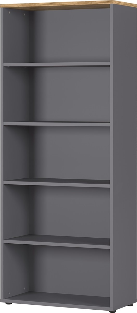Germania Agenda Boekenkast Large Grafiet / Eiken