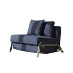 Innovation Living Cubed Chrome 160 cm Slaapbank Blauw Innovation Living Cubed Chrome 160 cm Slaapbank Blauw