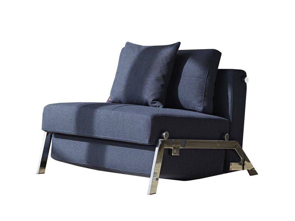 Innovation Living Cubed Chrome 160 cm Slaapbank Blauw