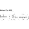Cubed Aluminium 160 cm Slaapbank Grijs