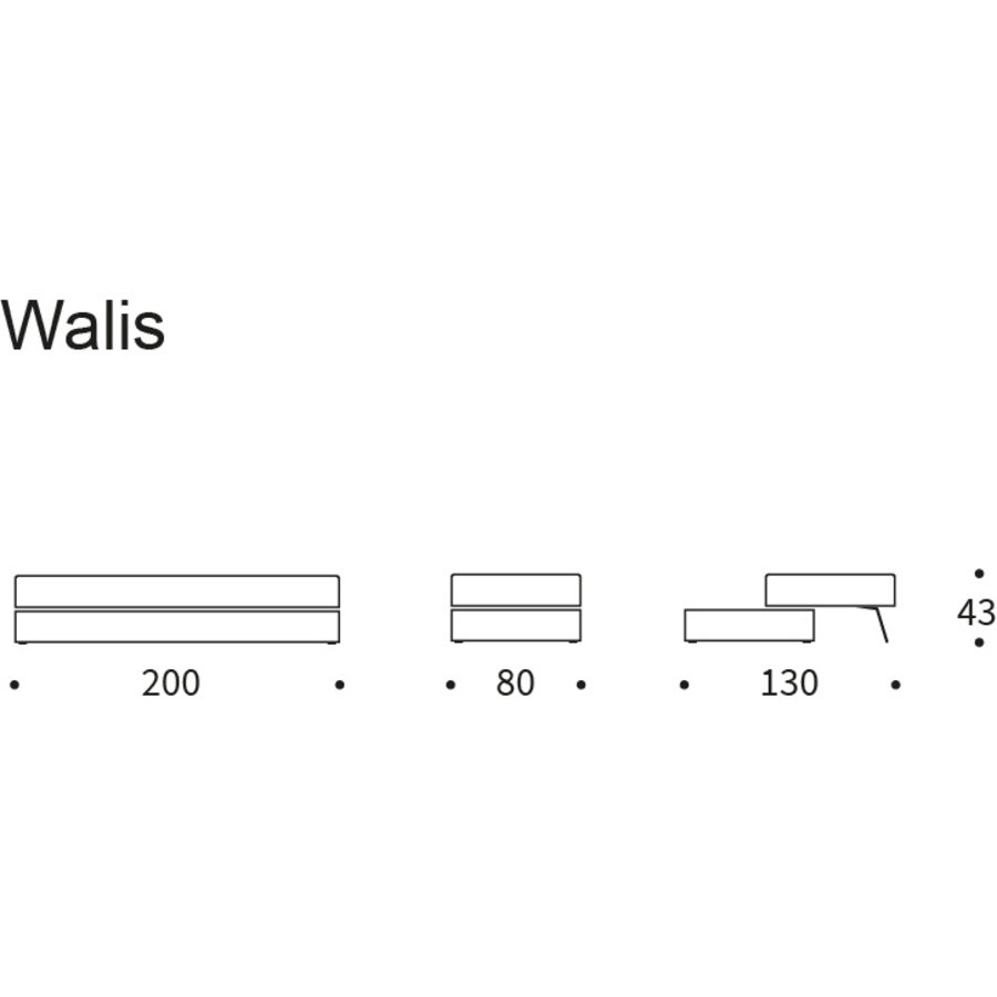 Walis Slaapbank Grijs Walis Slaapbank Grijs
