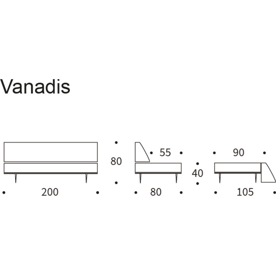 Vanadis Slaapbank Grijs