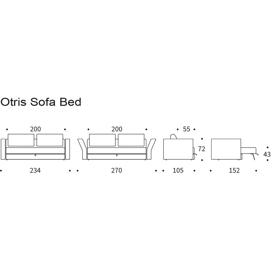 Otris Slaapbank Grijs Otris Slaapbank Grijs