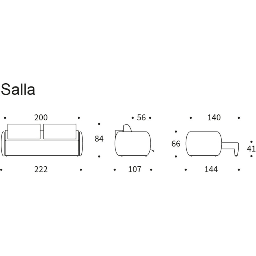 Salla Slaapbank Lichtgrijs