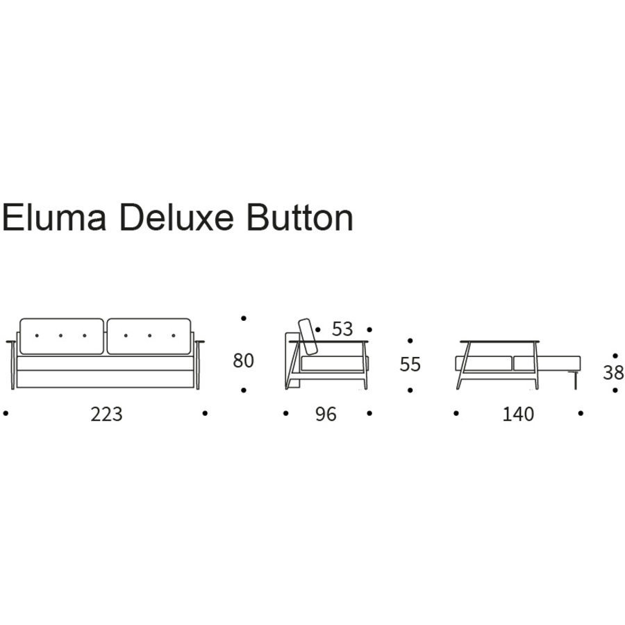 Eluma Slaapbank Deluxe Button Eluma Slaapbank Deluxe Button