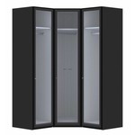 Jutzler Smoke Hoek Kledingkast Rookglas 3 deurs Jutzler Smoke Hoek Kledingkast Rookglas 3 deurs