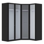 Jutzler Smoke Hoek Kledingkast Rookglas 4 deurs Jutzler Smoke Hoek Kledingkast Rookglas 4 deurs
