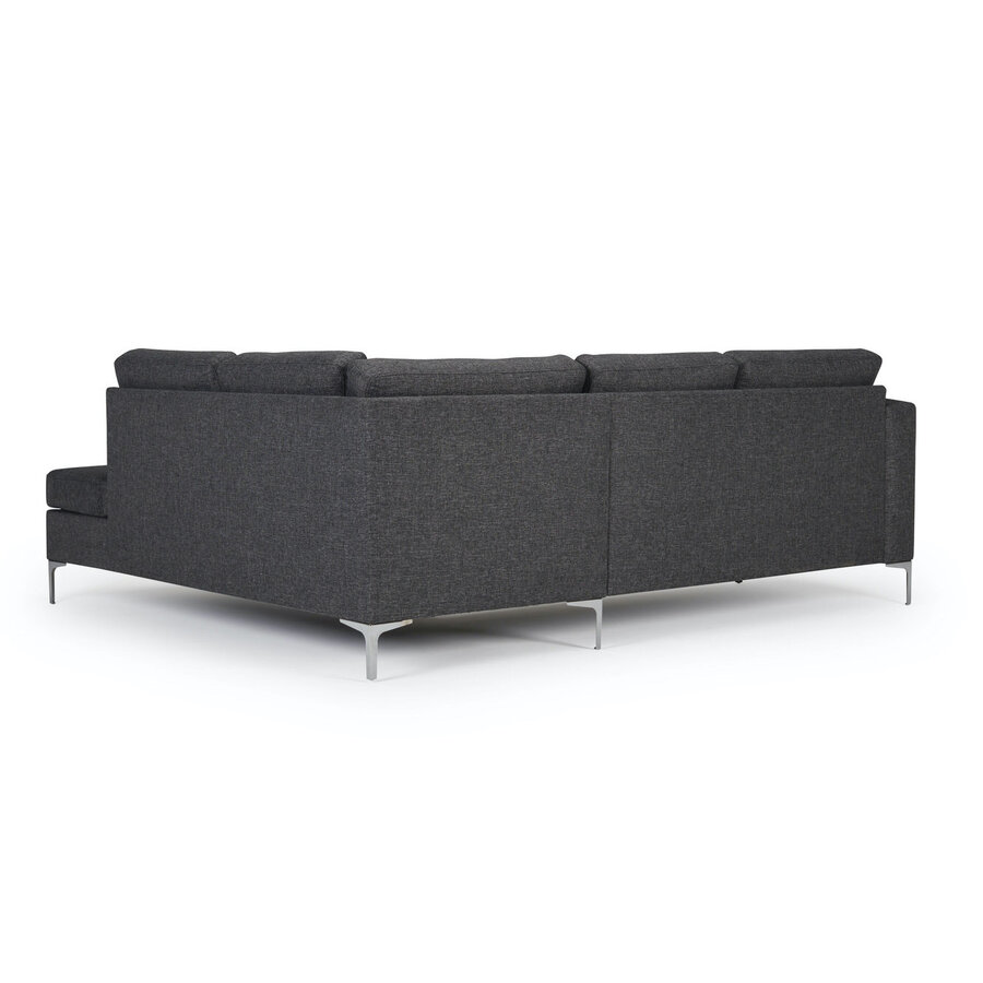 Shea 2-zits + Openend Hoekbank Antraciet Rechts