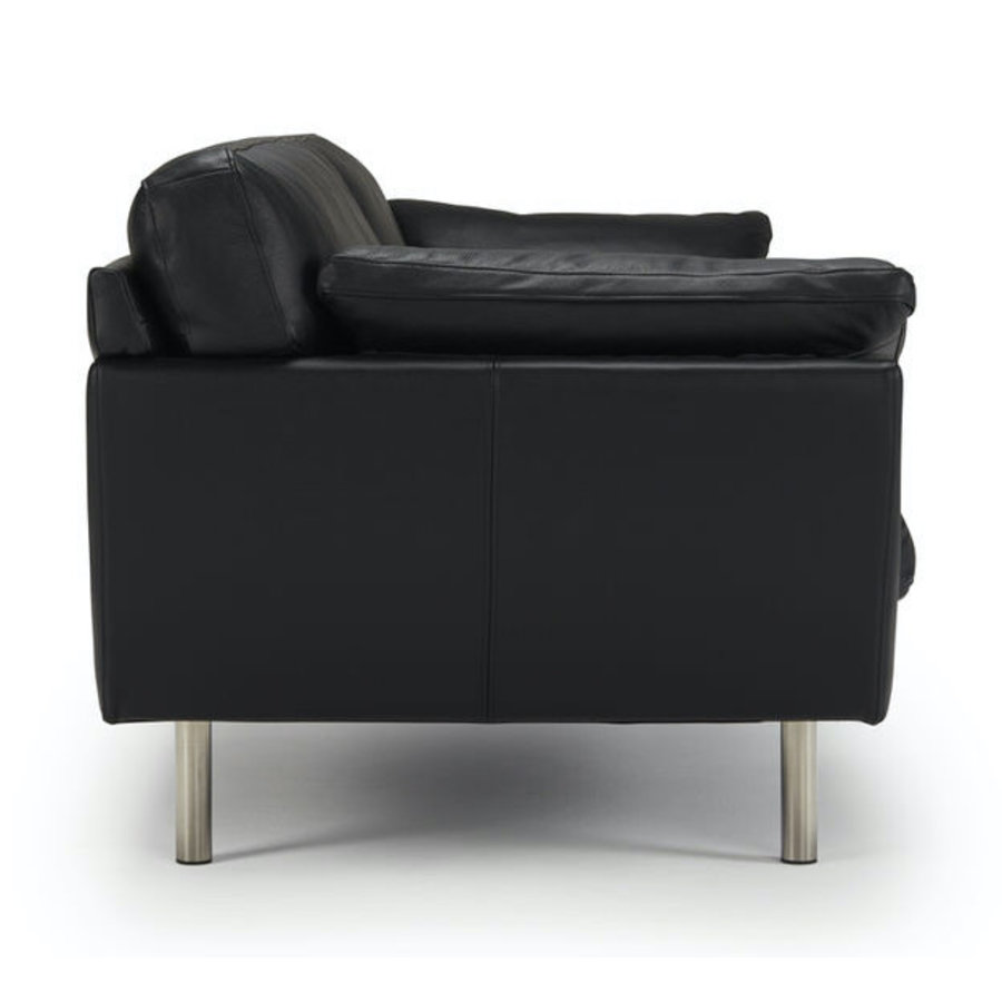 Handrup 3-zits Lederen Bank Zwart Handrup 3-zits Lederen Bank Zwart