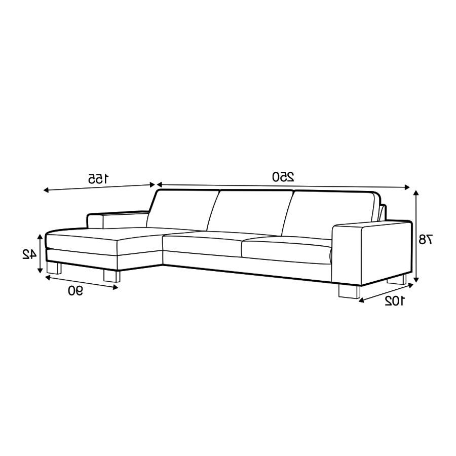 Quattro Chaiselongue + 2-zits Mosterd Quattro Chaiselongue + 2-zits Mosterd