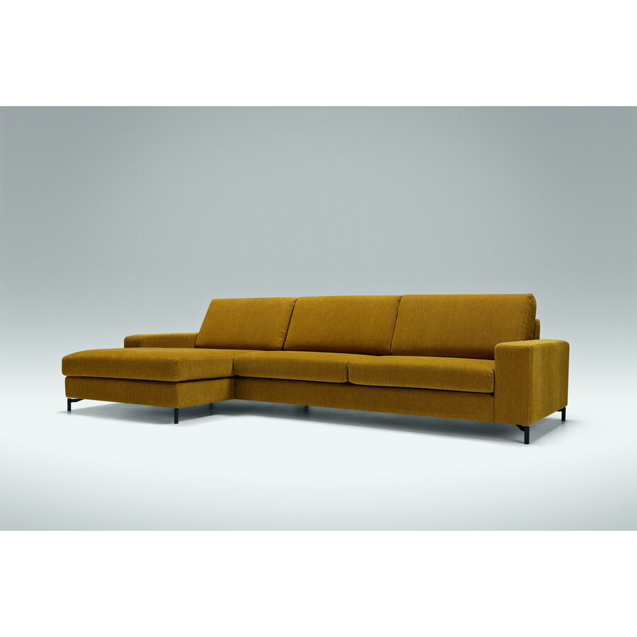 Quattro Chaiselongue + 3-zits Mosterd Quattro Chaiselongue + 3-zits Mosterd