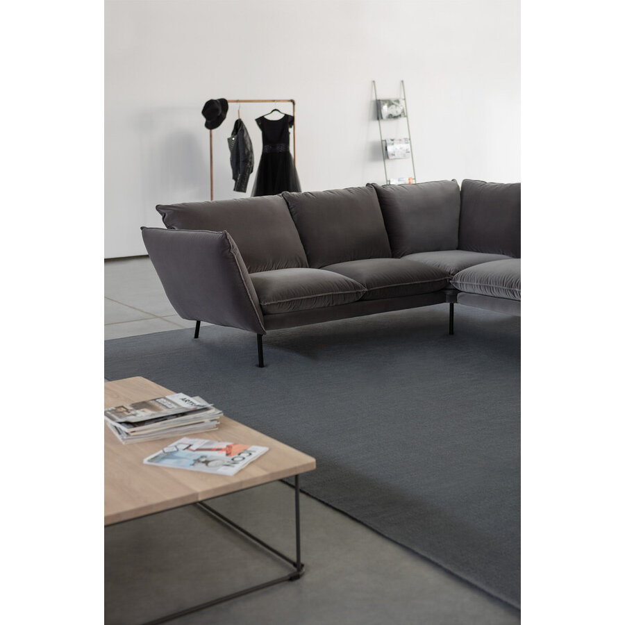Hugo 3 + 3-zits Hoekbank Donkergrijs Hugo 3 + 3-zits Hoekbank Donkergrijs