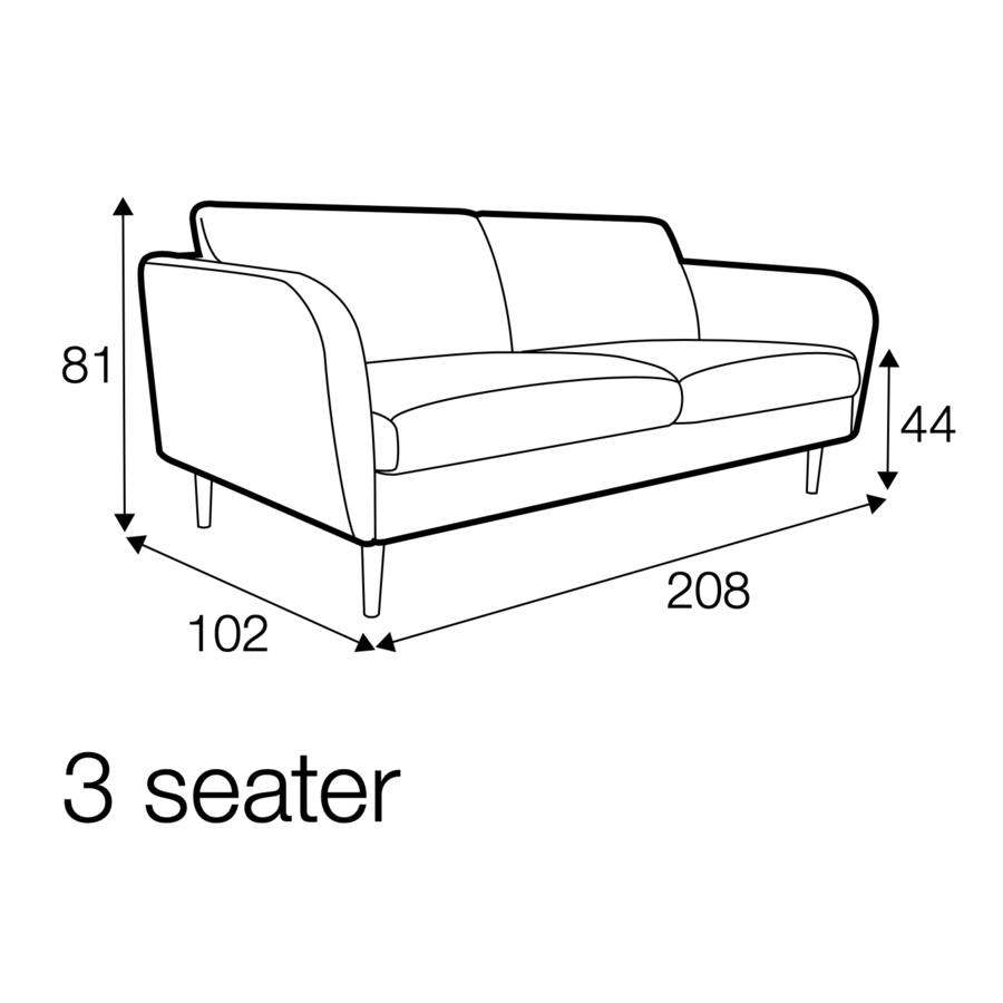 Polly 3-zits Bank Mosterdgeel Polly 3-zits Bank Mosterdgeel