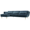 Teddy Chaiselongue+2-zits  Bank Donkerblauw