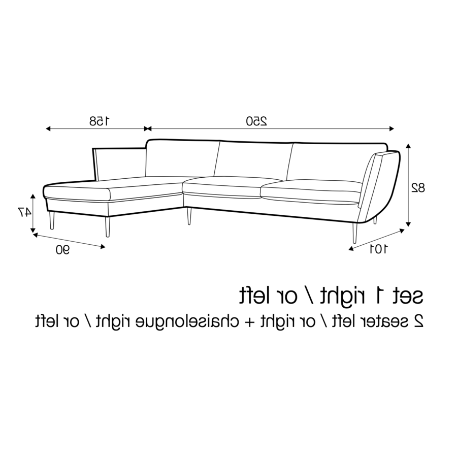 Teddy Chaiselongue+2-zits  Bank Donkerblauw Teddy Chaiselongue+2-zits  Bank Donkerblauw