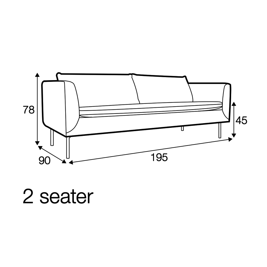 Charlie 2-zits Bank Mosterdgeel Charlie 2-zits Bank Mosterdgeel
