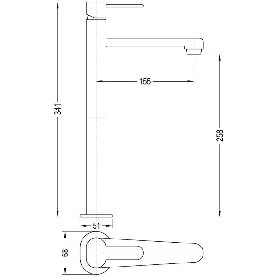 Plieger Slim Wastafelmengkraan