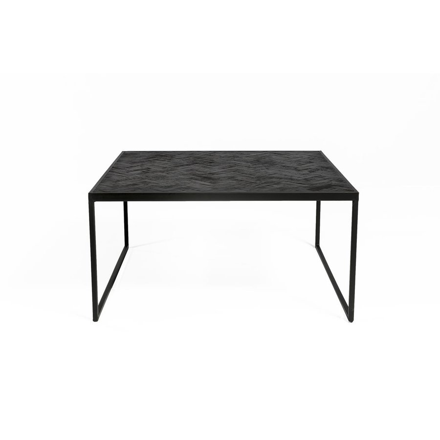 Black Herringbone Vierkante Bijzettafel Black Herringbone Vierkante Bijzettafel