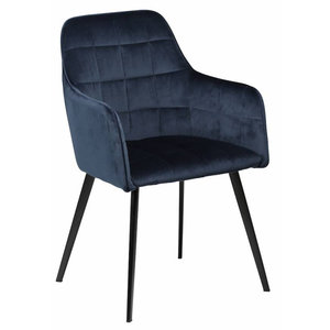 Dan Form Embrace Eetkamerstoel Blauw Velvet