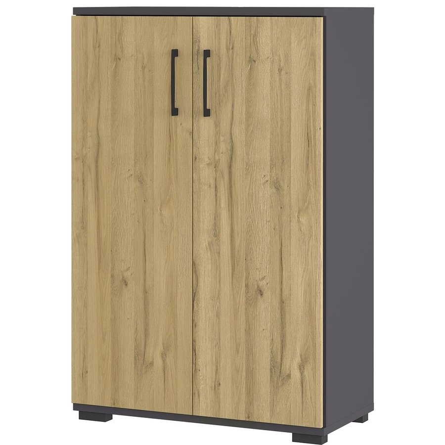 Profi Boekenkast Small Deuren Grafiet / Grandson Eiken Profi Boekenkast Small Deuren Grafiet / Grandson Eiken