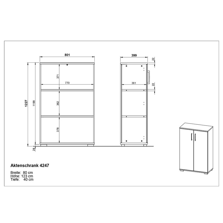 Profi Boekenkast Small Deuren Grafiet / Grandson Eiken Profi Boekenkast Small Deuren Grafiet / Grandson Eiken