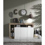Benvenuto Design Hamburg Dressoir 3 deurs Wit / Eiken Benvenuto Design Hamburg Dressoir 3 deurs Wit / Eiken
