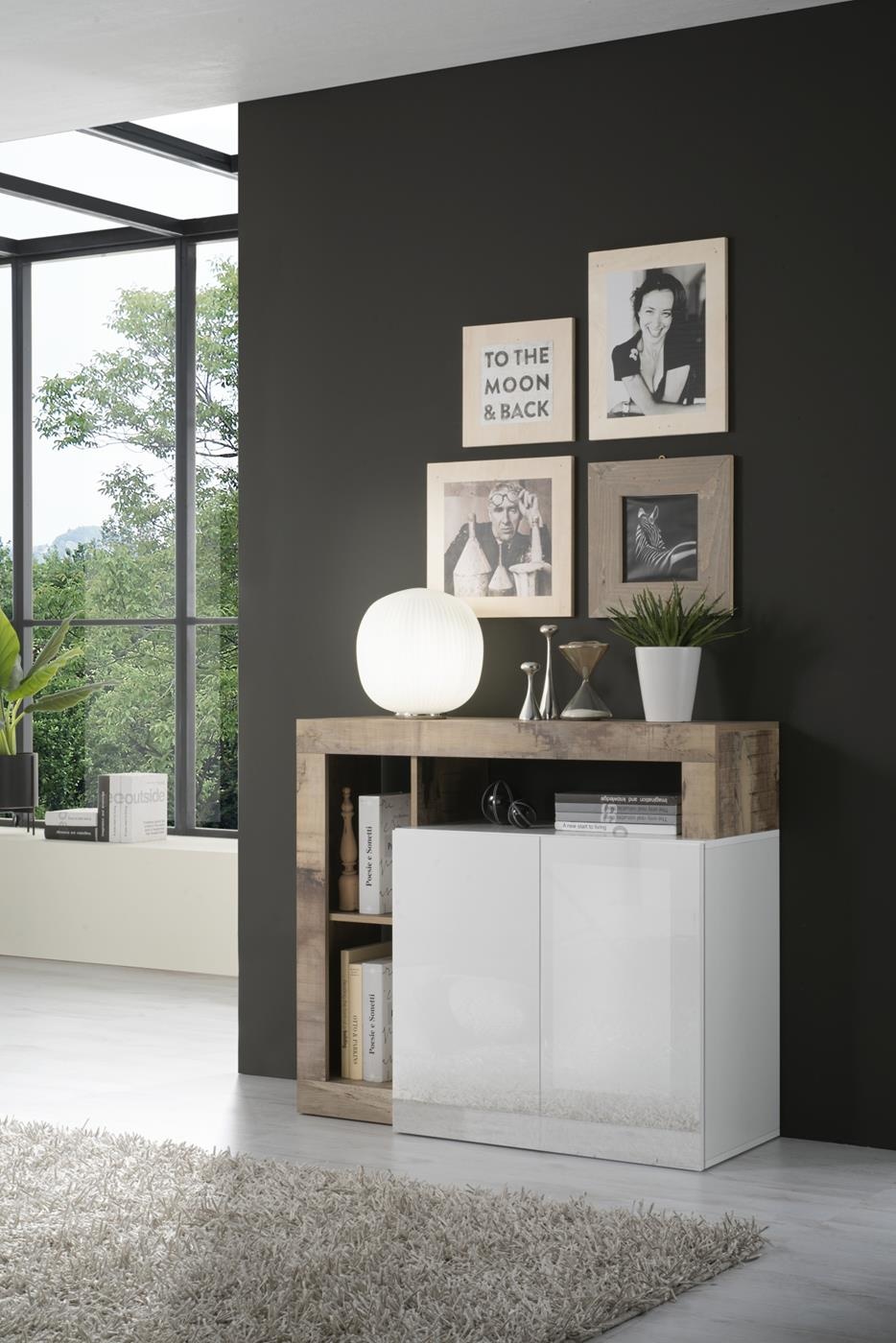 Benvenuto Design Hamburg Dressoir 2 deurs Wit / Eiken