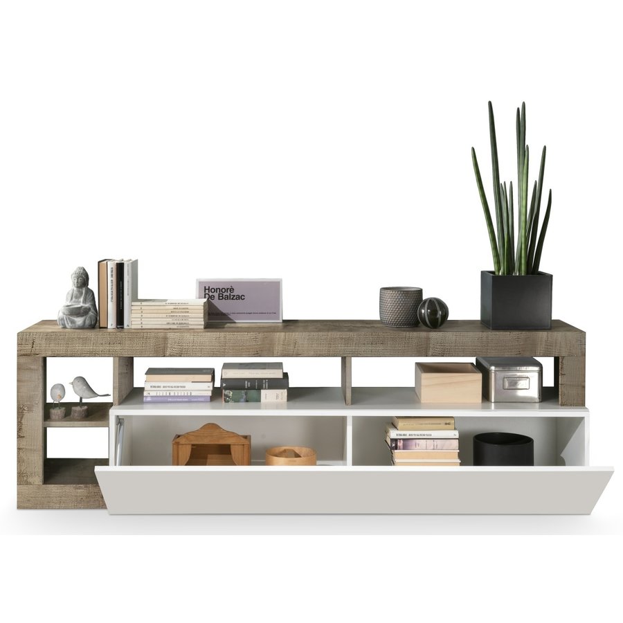 Hamburg TV-meubel Wit / Eiken Hamburg TV-meubel Wit / Eiken