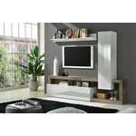 Benvenuto Design Hamburg TV-wandmeubel Set 2 Wit / Eiken Benvenuto Design Hamburg TV-wandmeubel Set 2 Wit / Eiken