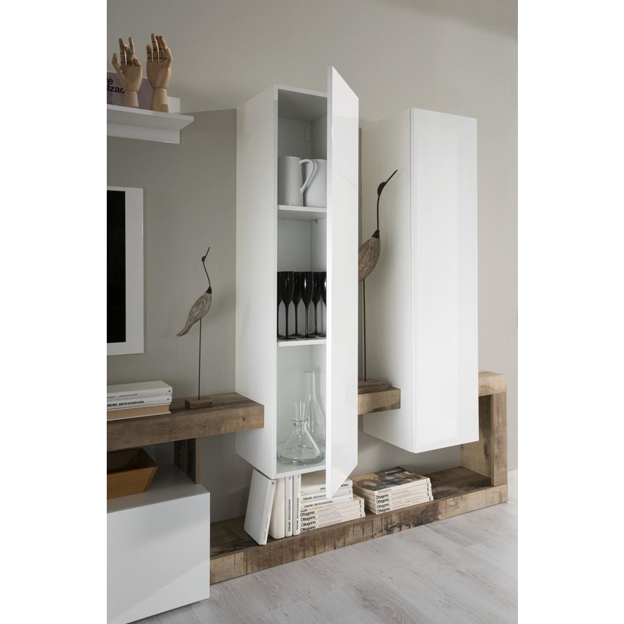 Hamburg TV-wandmeubel Wit / Eiken