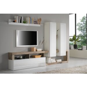 Benvenuto Design Hamburg TV-wandmeubel Wit / Eiken