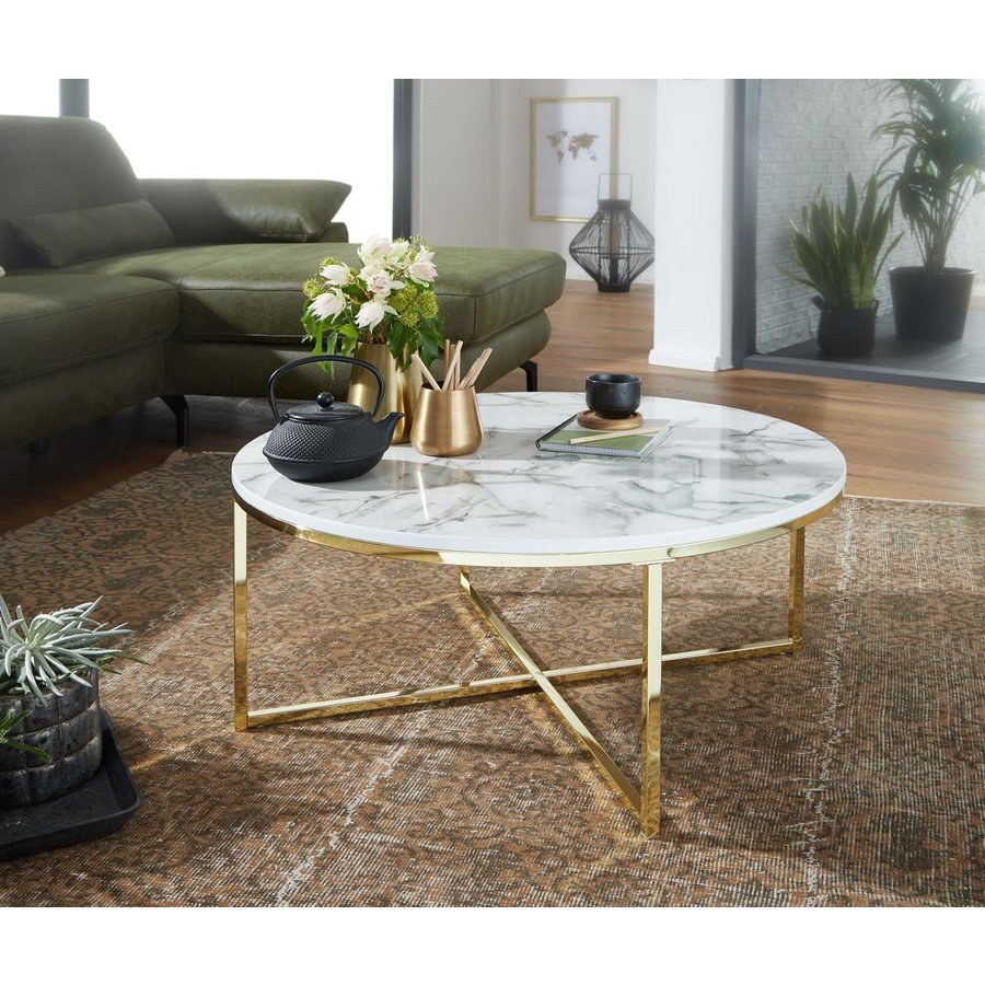 Lily Salontafel Rond Wit