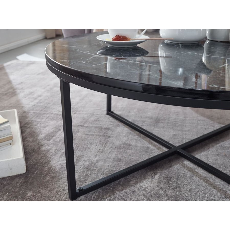 Lily Salontafel Rond Zwart Lily Salontafel Rond Zwart