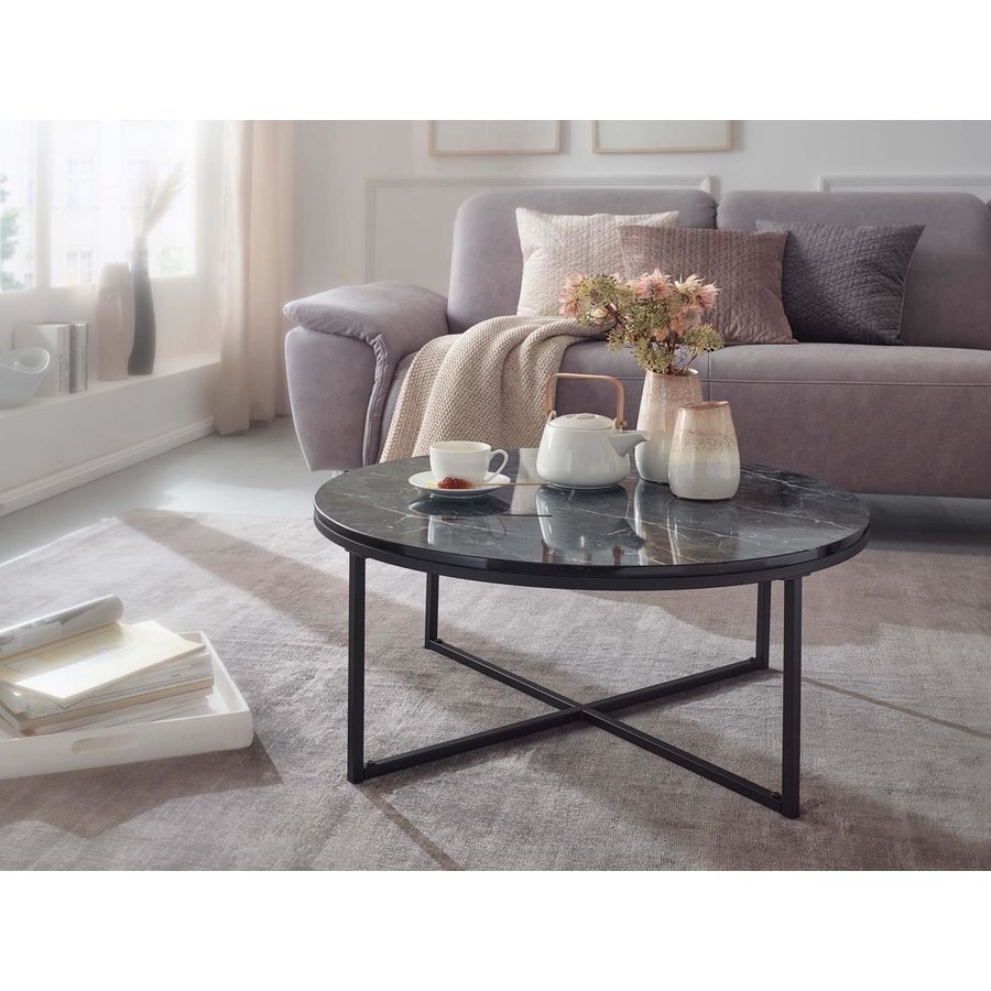 Lily Salontafel Rond Zwart Lily Salontafel Rond Zwart