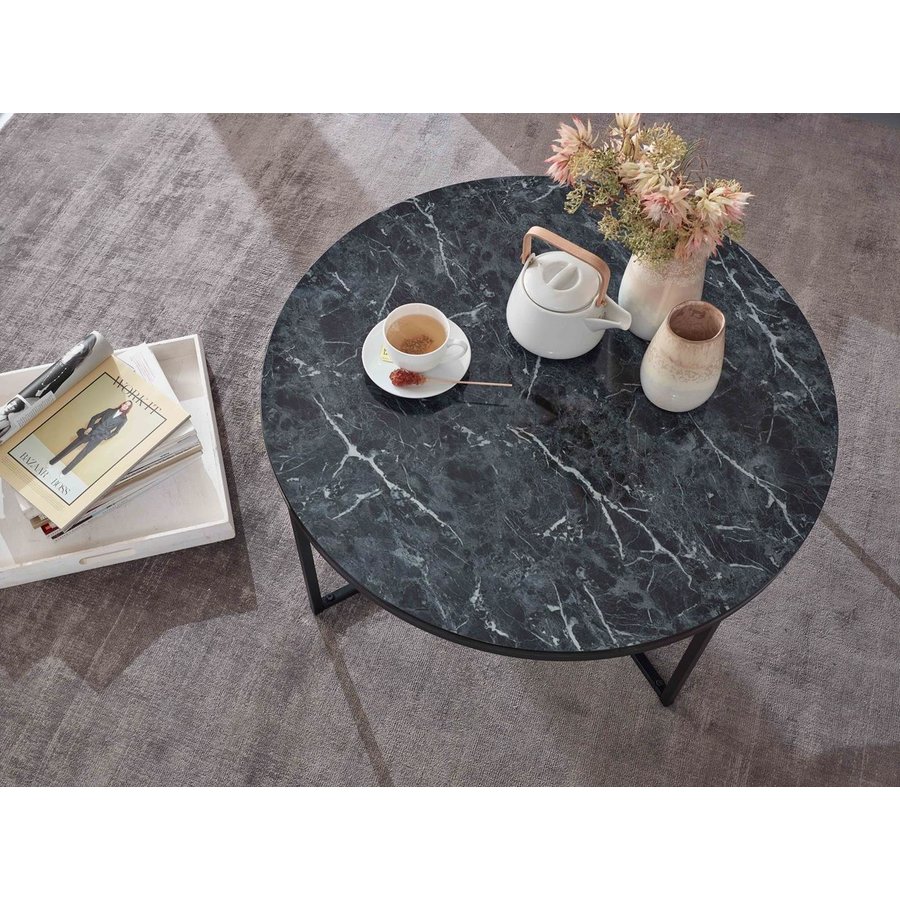 Lily Salontafel Rond Zwart Lily Salontafel Rond Zwart