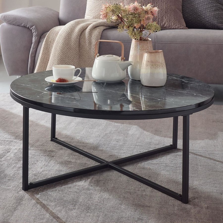 Lily Salontafel Rond Zwart Lily Salontafel Rond Zwart