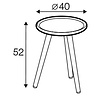 Love Ronde Bijzettafel Blank Eiken