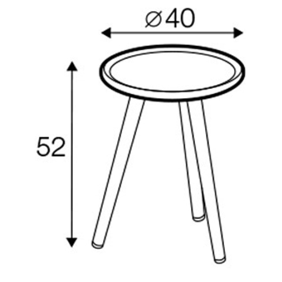 Love Ronde Bijzettafel Blank Eiken Love Ronde Bijzettafel Blank Eiken