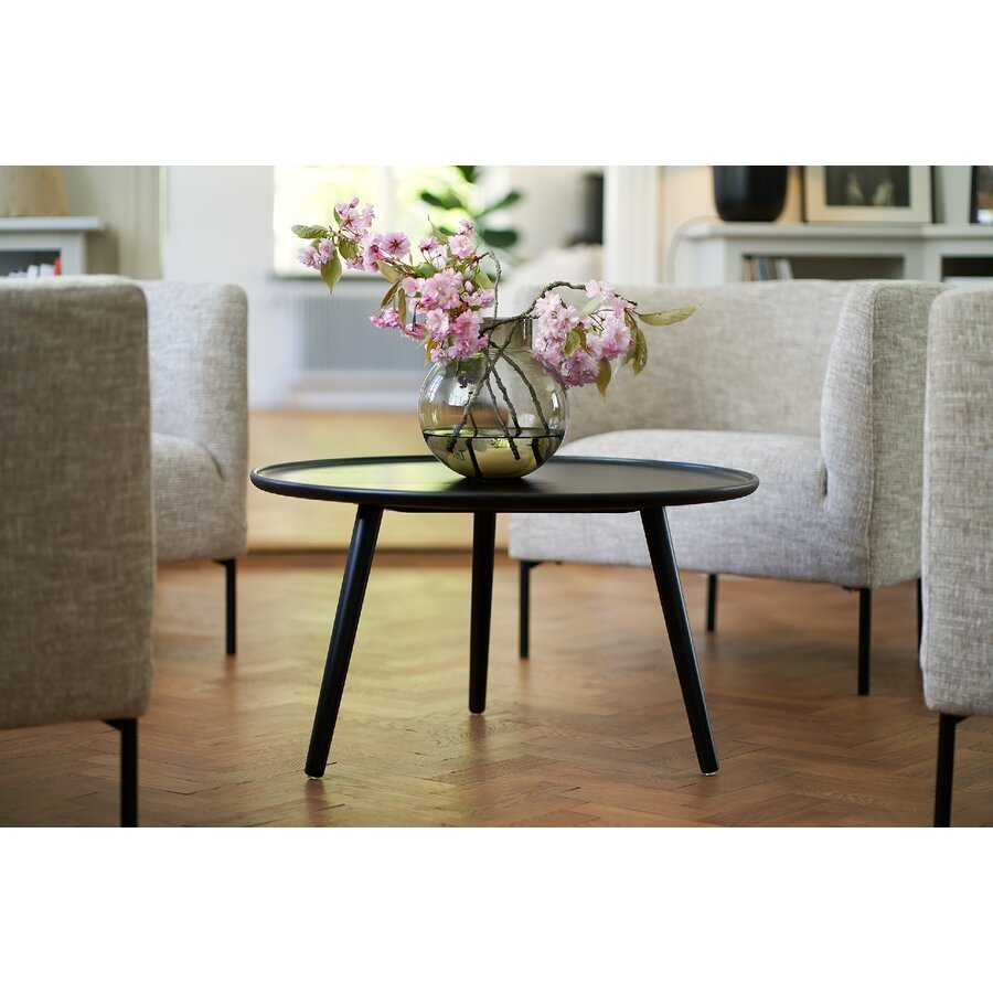 Love Ronde Salontafel Zwart Eiken