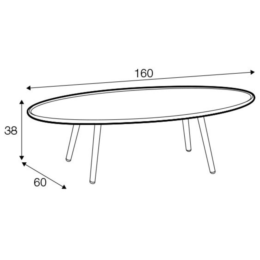 Love Ovale Salontafel Blank Eiken Love Ovale Salontafel Blank Eiken