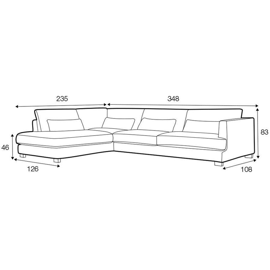 Brandon 3-zits Hoekbank Links Nature Brandon 3-zits Hoekbank Links Nature