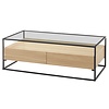 Evora Salontafel Glas Eiken