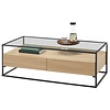 Evora Salontafel Glas Eiken