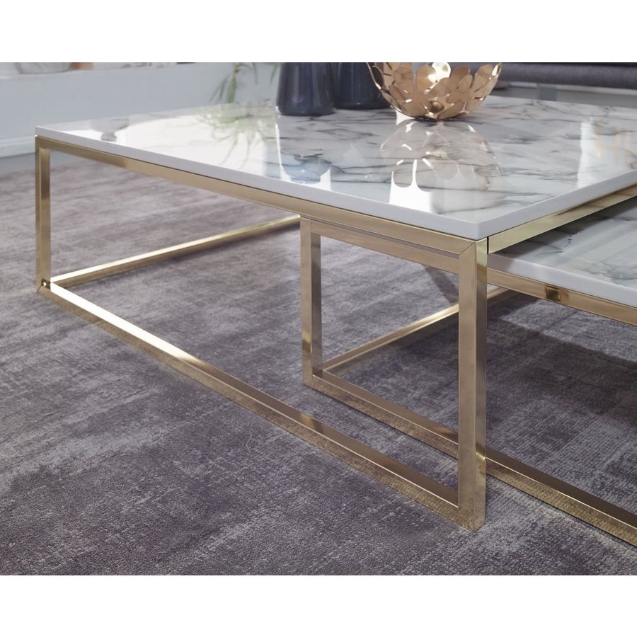 Lily Vierkante Salontafel Set Wit