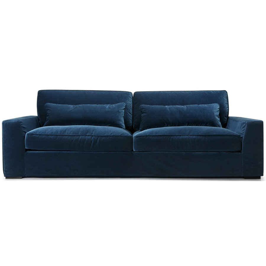 New York 3-zits Bank XL Velvet Donkerblauw