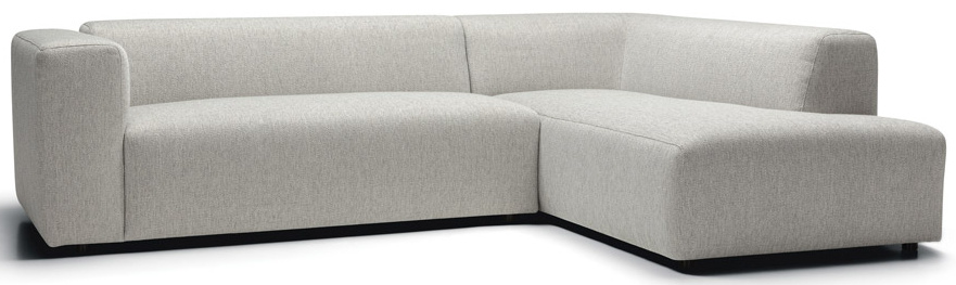 Sits Milano 2-zits + Divan Hoekbank Rechts Zilver