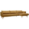 Moa 3-zits + Chaise Longue Hoekbank Mosterd