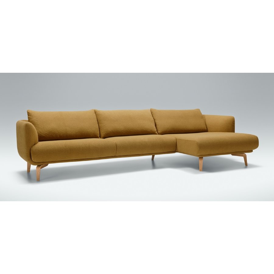 Moa 3-zits + Chaise Longue Hoekbank Mosterd Moa 3-zits + Chaise Longue Hoekbank Mosterd