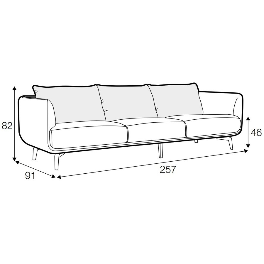 Moa 4-zits Bank Gebroken Wit Moa 4-zits Bank Gebroken Wit
