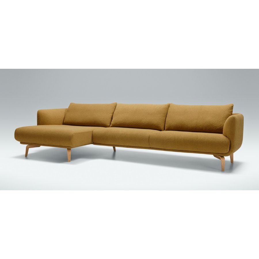 Moa Chaise Longue + 3-zits Hoekbank Mosterd Moa Chaise Longue + 3-zits Hoekbank Mosterd